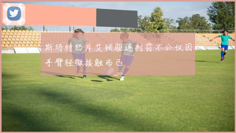 斯玛特怒斥艾顿驱逐判罚不公仅因手臂轻微接触而已
